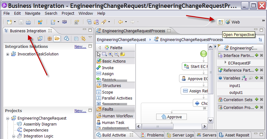 WebSphere Integration Developer - Business Integration Perspective