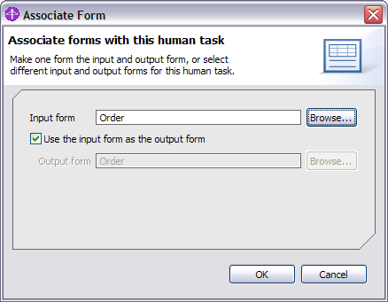 Associate Form window