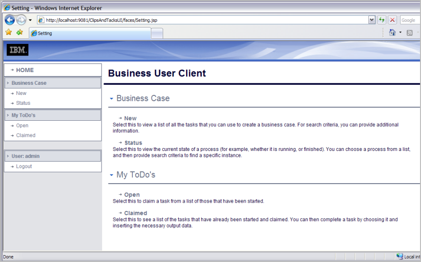 Business User Client