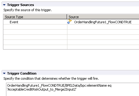 Trigger condition field