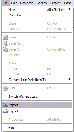 File menu