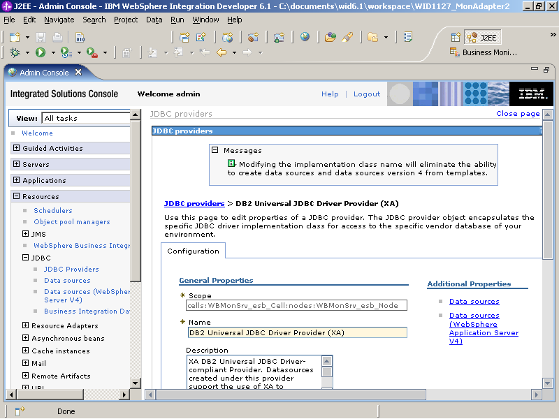 Configuring JDBC providers
