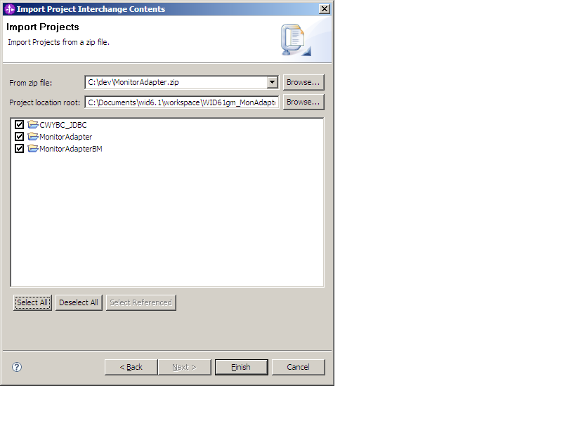 Import Project Interchange File