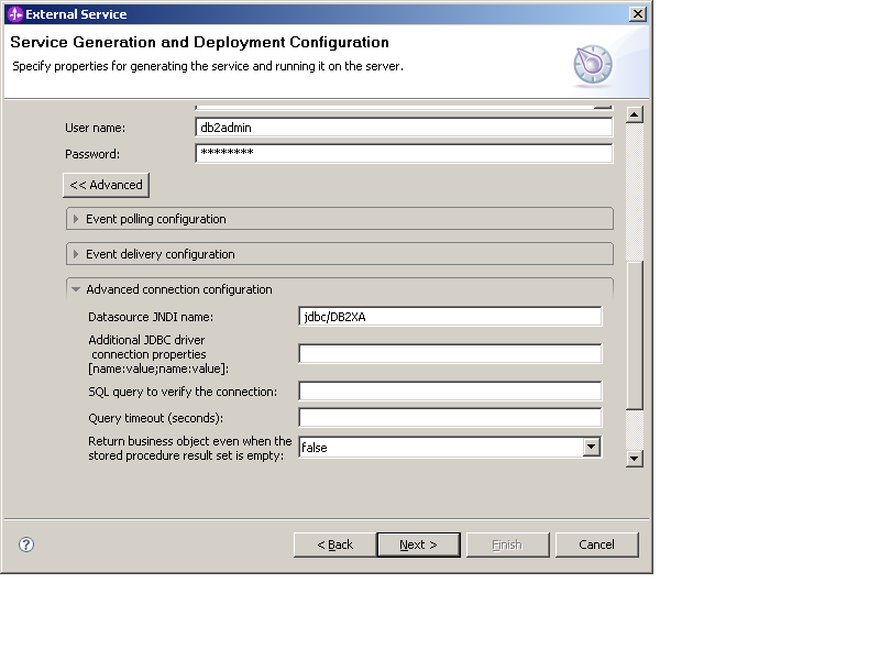 Advanced connection configuration