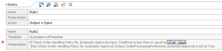 Auto Approval Template, Enter value