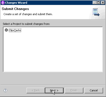 Submit Changes window