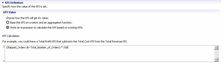 KPI Details Percentage of Orders Shipped window