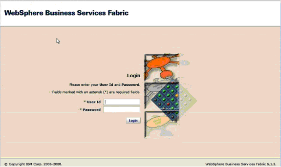 WebSphere Business Services Fabric window