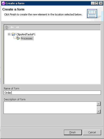 Create a form window