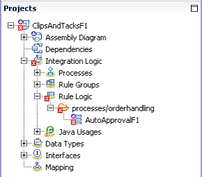 Project navigation tree