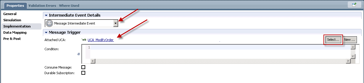 specifymessageevent