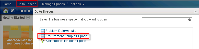 go to spaces - Procurement Sample BSpace