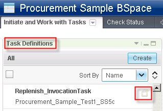 snapshot column in Task Definition to start invocation task.