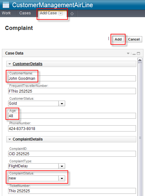 Add Case - Details