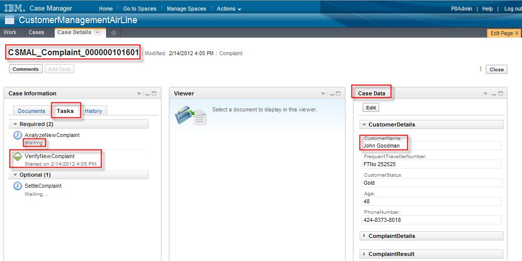 Case Details Status