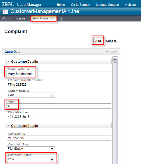 Add Case - Details