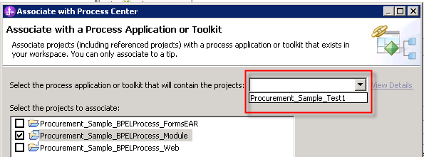 asscociate with Procurement_Sample_Test1