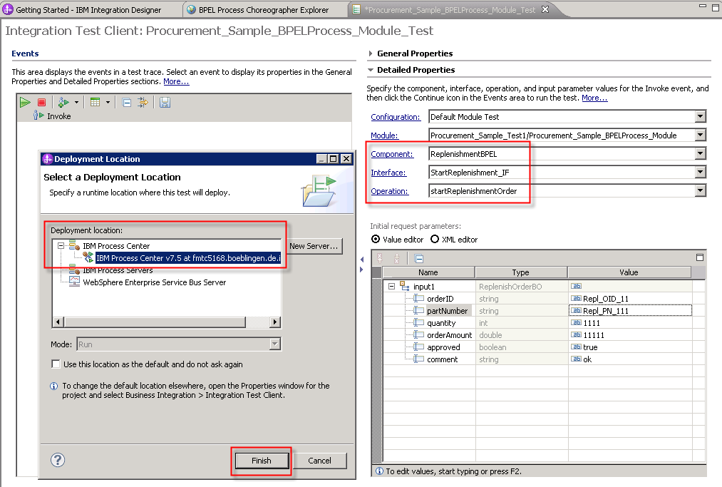 select deployment location