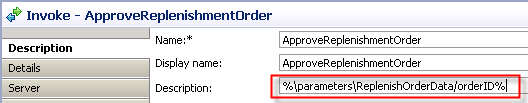 replacement variable specified