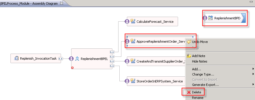 delete java component