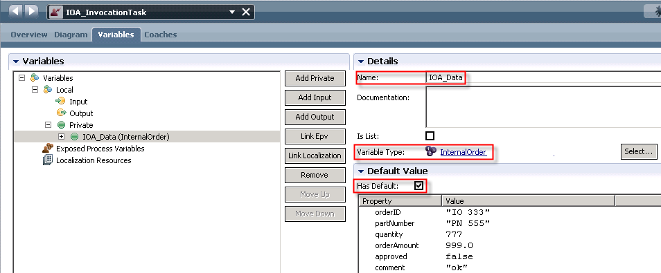 Invocation Task Variables and Defaults