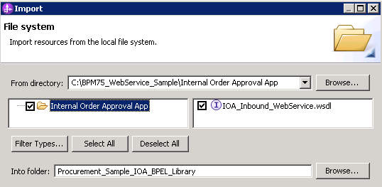 Import from File System