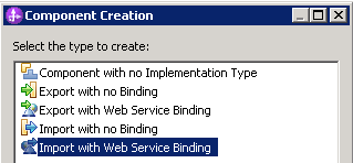 Import with Web Service Binding