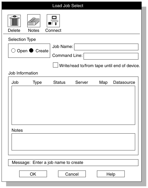 begin figure description - This graphic depicts the ipload graphical user interface. The onpladm command line utility provides the same functionality. - end figure description
