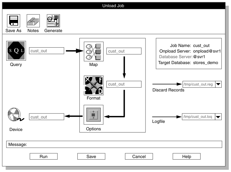 begin figure description - This graphic depicts the ipload graphical user interface. The onpladm command line utility provides the same functionality. - end figure description